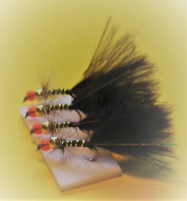 4 X Scotflytyer Red Firefly Fairy Nymph Size 12 B830 Kamasan Hooks)