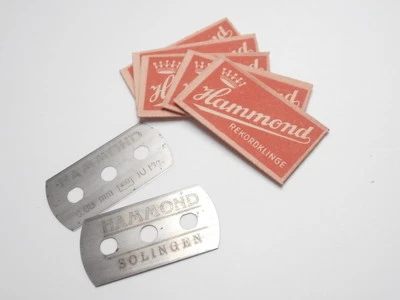 30 HAMMOND Rasierklingen DE Solingen Rasierer Rasierhobel 3 Loch unben.!