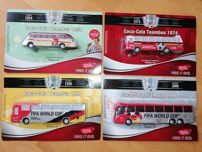 COCA COLA WM BUSSE neu ovp 4er EDITION COCA COLA TEAMBUSSE 1954 1974 1990 2006