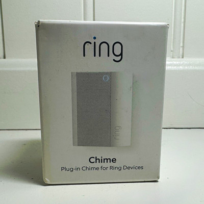 Ring Chime Plug-In Wireless Door Chime, White, Melody/Tune, Matte Finish