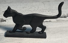 Figura Franklin Mint Curio Gabinete Gatos Silueta Negra Gato Hierro Fundido 1986