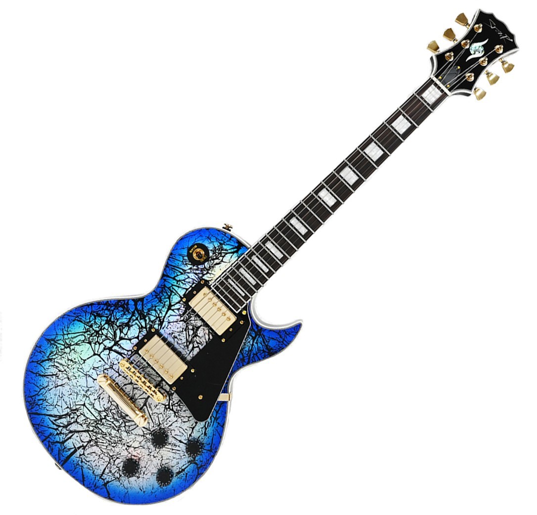 2025 Spear RD-250SF Hologram Cameleon Blue Electric Guitar