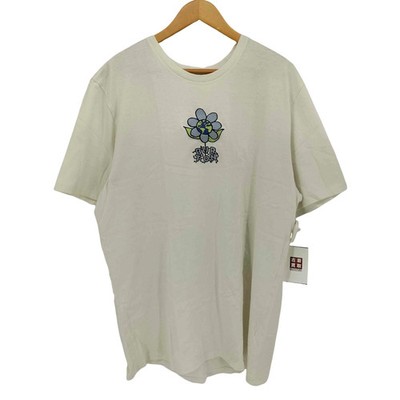 Burton M Burrough Flower Embroidered SS TShirt Mens Crew Neck Short Sleeve