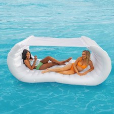 White Pool Float Comfy Floats Inflatable Cabana Luxury Adult