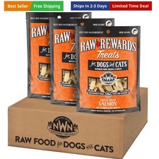 Raw Rewards Freeze-Dried Salmon Treats for Dogs and Cats - Bite-Sized Pieces ...