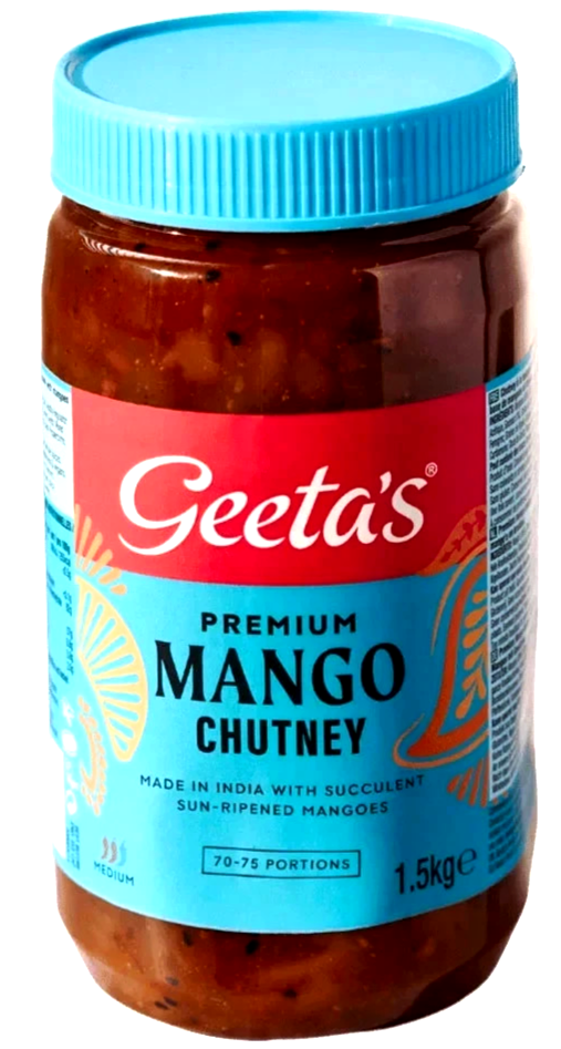 Geeta's Premium Mango Chutney Medium 1.5Kg Indian Food Home Work Caterers Cafes - Image 3