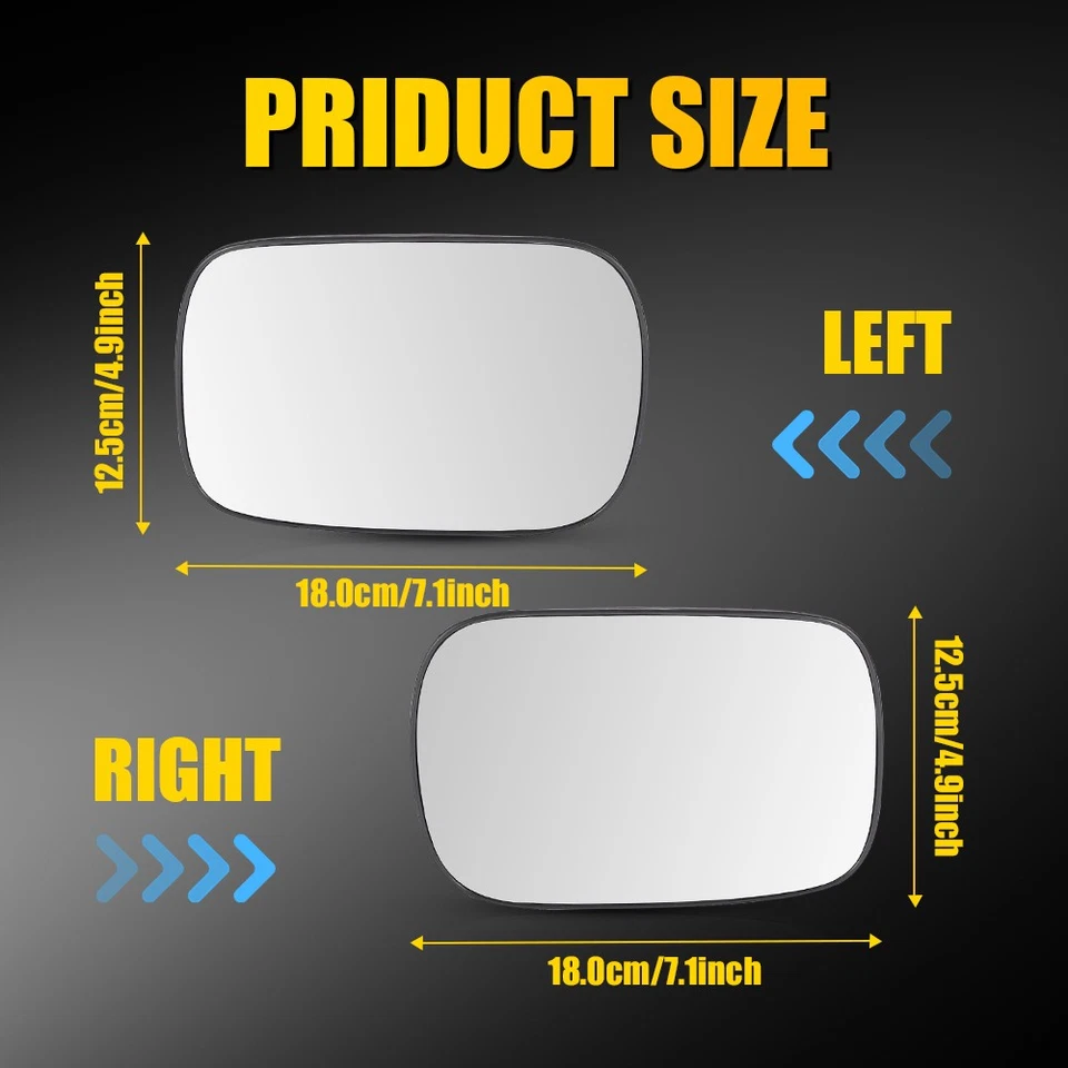 Espejo retrovisor eléctrico izquierdo derecho térmico transparente para vidrio Volvo XC90 XC70 2003-2006 EE. UU. Foto 3 de 4