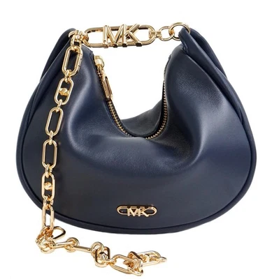 Michael Kors Damen Tasche Umhängetasche Kendall SM Bracelet Pouchette Navy Neu - Bild 1 von 4