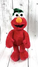 Kohl's Cares Elmo Plush 12" Doll Green Santa Hat Christmas Stuffed Toy 0164