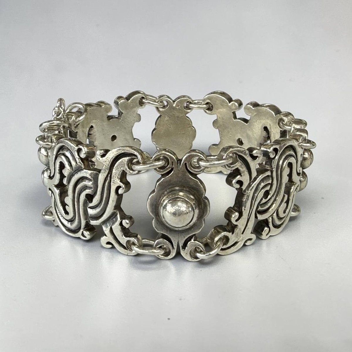 Vintage Taxco Mexico 980 Silver Bracelet 8