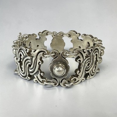 Vintage Taxco Mexico 980 Silver Bracelet 8