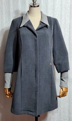 ROBERTA BIAGI Original stilvoller moderner grauer Mantel Größe S/ M Made in...