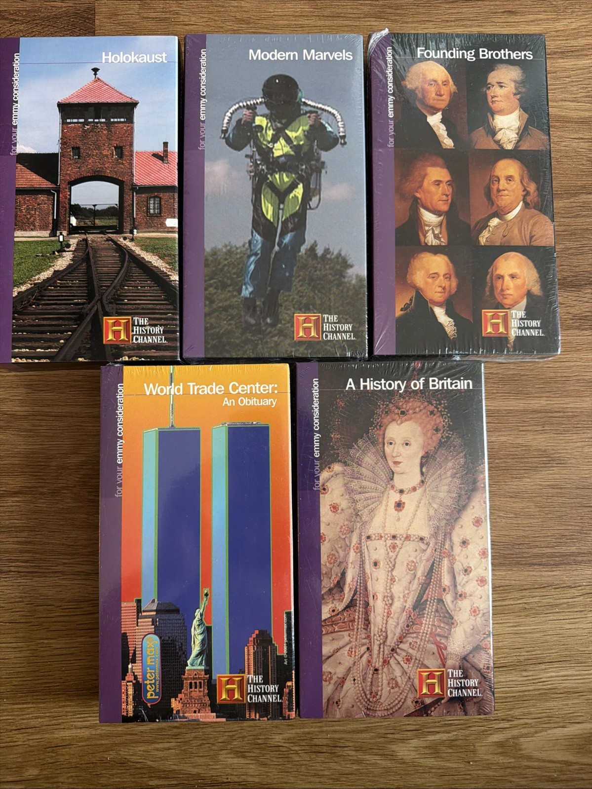 5 VHS Tapes History Channel For Your Emmy Consideration Holokaust Britain Etc
