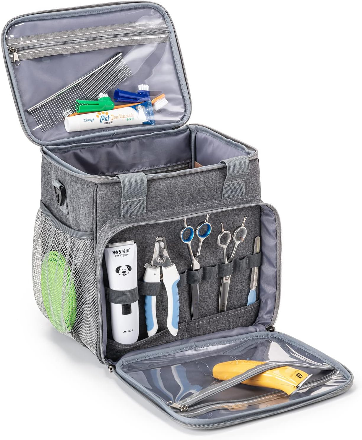 Pet Grooming Bag, Dog Grooming Supplies Organizer Tote Bag, Perfect for Pet Groo