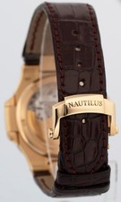 PAPERS Patek Philippe Nautilus Silver 18K White Gold Leather 40mm 5711J-001 BOX 5