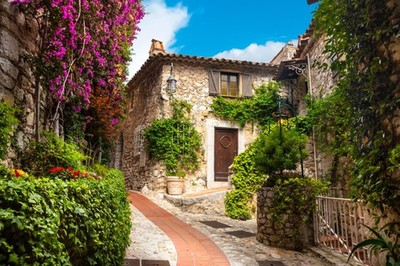 Wandbild: Das Dorf Eze, Provence, Südfrankreich (160755634)