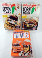 (2) 1993 Kellogg's Corn Flakes Racing #1/#3 (1) 1997 Dale Earnhardt Wheaties Box