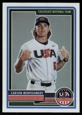 2023 Panini USA Baseball Stars & Stripes Red, White, Blue Carson Montgomery USA