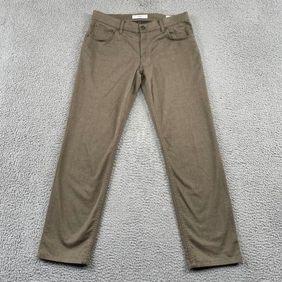 BRAX Pants Mens 33/30 Brown Style Chuck Modern Fit Hi-Flex Textured 83-1347/56