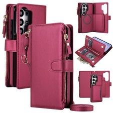 Crossbody RFID Zipper Wallet Case Fr Samsung Galaxy S26 Ultra S25 FE S24 S23 S22