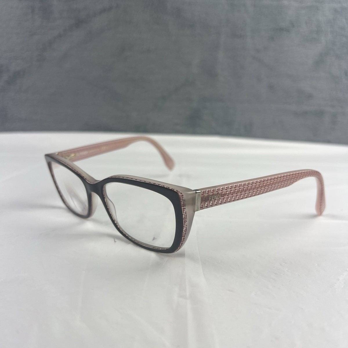 Fendi FF 0003 7PH Eyeglasses Brown Pink w/ FF Logo 52-16-140 Italy