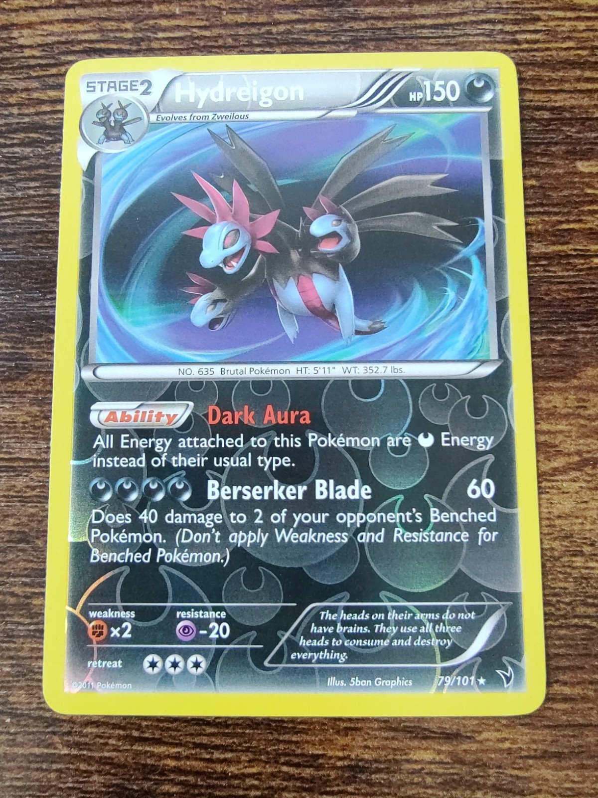 Hydreigon 79/101 Noble Victories Reverse Holo Rare Pokemon Card