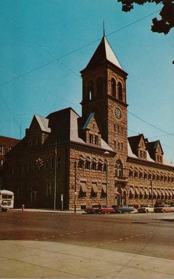 Antique Postcard City Hall Landmark Building Lancaster OH 1896