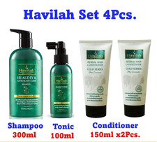 4Pcs. set Havilah Herbal Shampoo, Conditioner, Tonic Growth Reduce Hair Loss