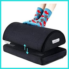 Ergonomic Under Desk Footrest Cushion, Compact Adjustable Mesh Foot Rest 6.5'...