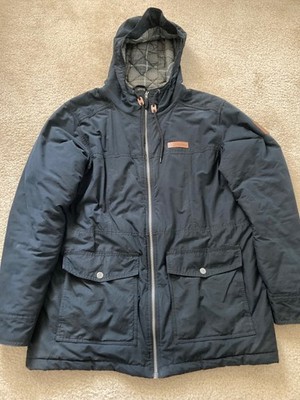 Men's Columbia Wander Yonder Hooded Jacket L Dark Blue Fair Condition (READ)