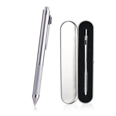 4 in1 Multi-Function Refillable & Retractable Ballpoint Pen + 0.5mm Mechanica...