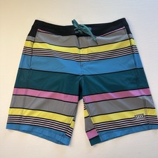 Saxx Mens Board Shorts 32 Betawave 2N1 Boardies Swim Ballpark Pouch