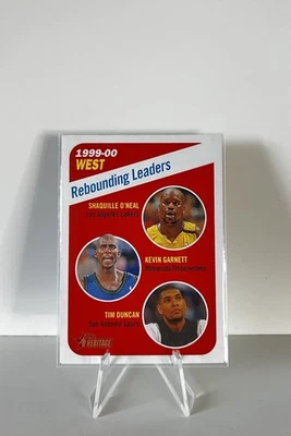 1999-00 Topps Heritage Rebounding Leaders Shaquille O’Neal Tim Duncan Garnett - Bild 1 von 4
