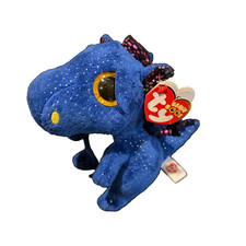 TY Beanie Boos Saffire Dragon Plush Stuffed Toy Blue 6" NWT