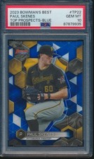 PSA 10 PAUL SKENES 2023 Bowman's Best BLUE REFRACTOR/150 Rookie Card RC GEM MINT