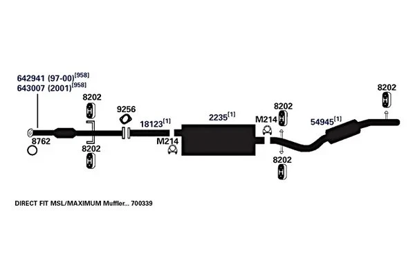 For Pontiac Montana 1999-2001 AP Exhaust Prebent Pipe Foto 2 de 4