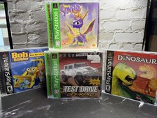 Sony PS 1 Lot CIB Spyro/Bob The Builder/Test Drive Off Road/Dinosaur All Clean