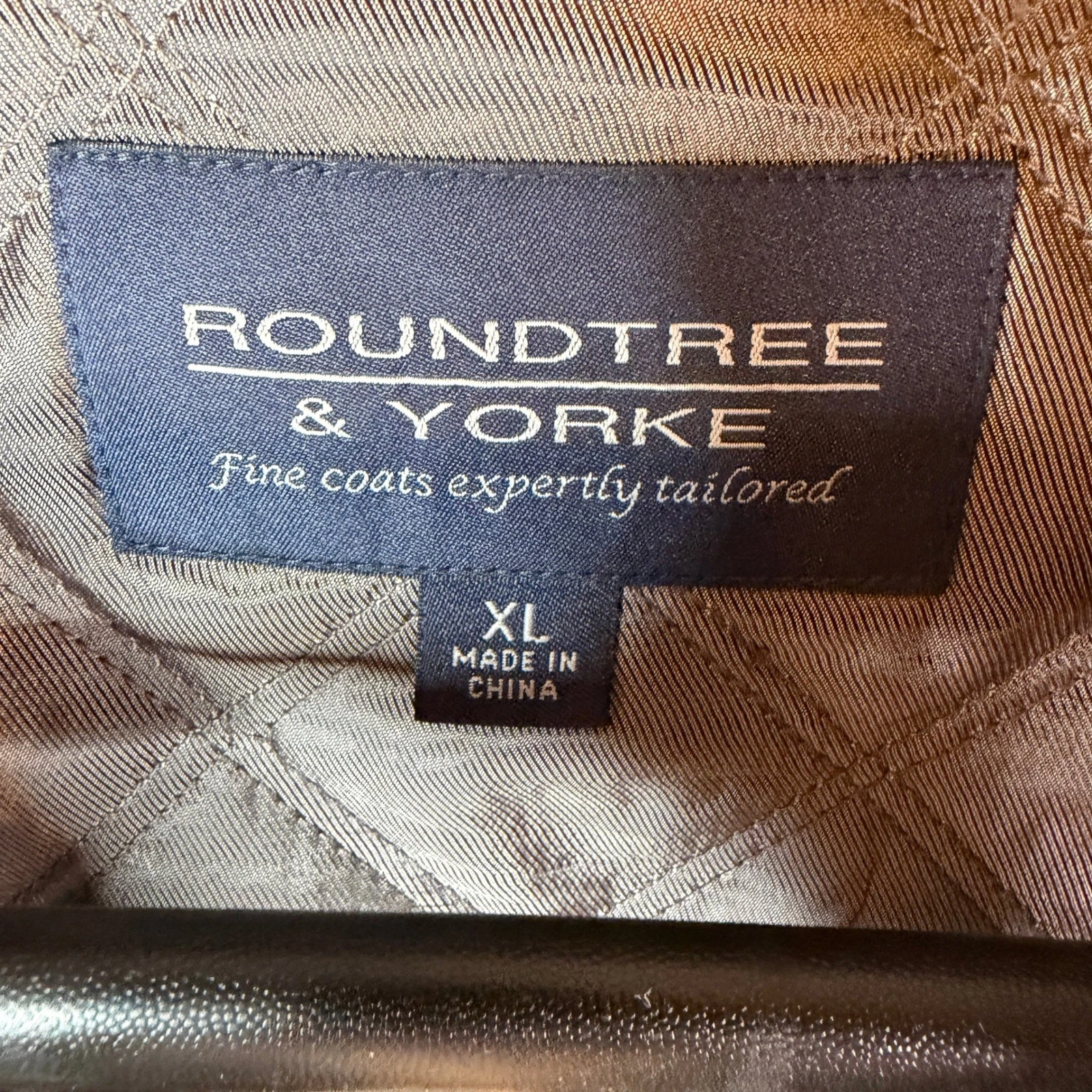 Roundtree & Yorke Mens Wool Blend Black Bomber Jacket with Quilted Lining XL NWT image 8