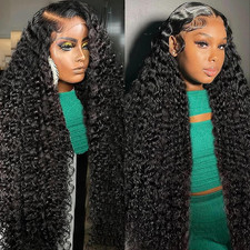 26 Inch Deep Wave Lace Front Wigs Human Hair 200 Density 13X6 Deep Wave HD Lace