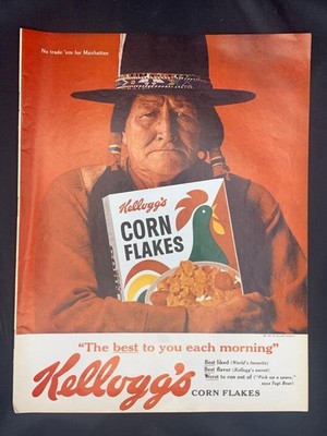 Magazine Ad* - 1962 - Kellogg's Corn Flakes - American Indian