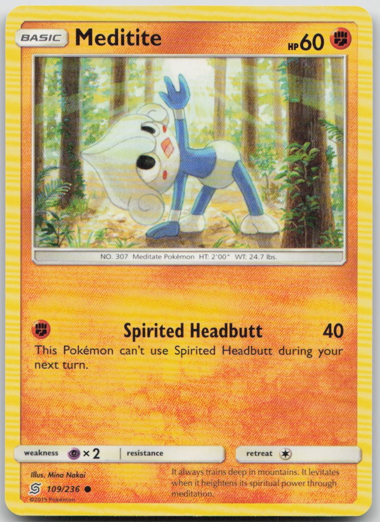 Meditite 109/236 Unified Minds Common Pokemon MP