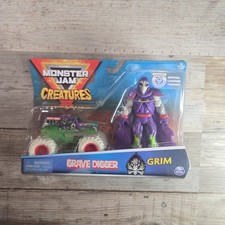 Spin Master Monster Jam CREATURES Grave Digger Grim Monster Truck New Read