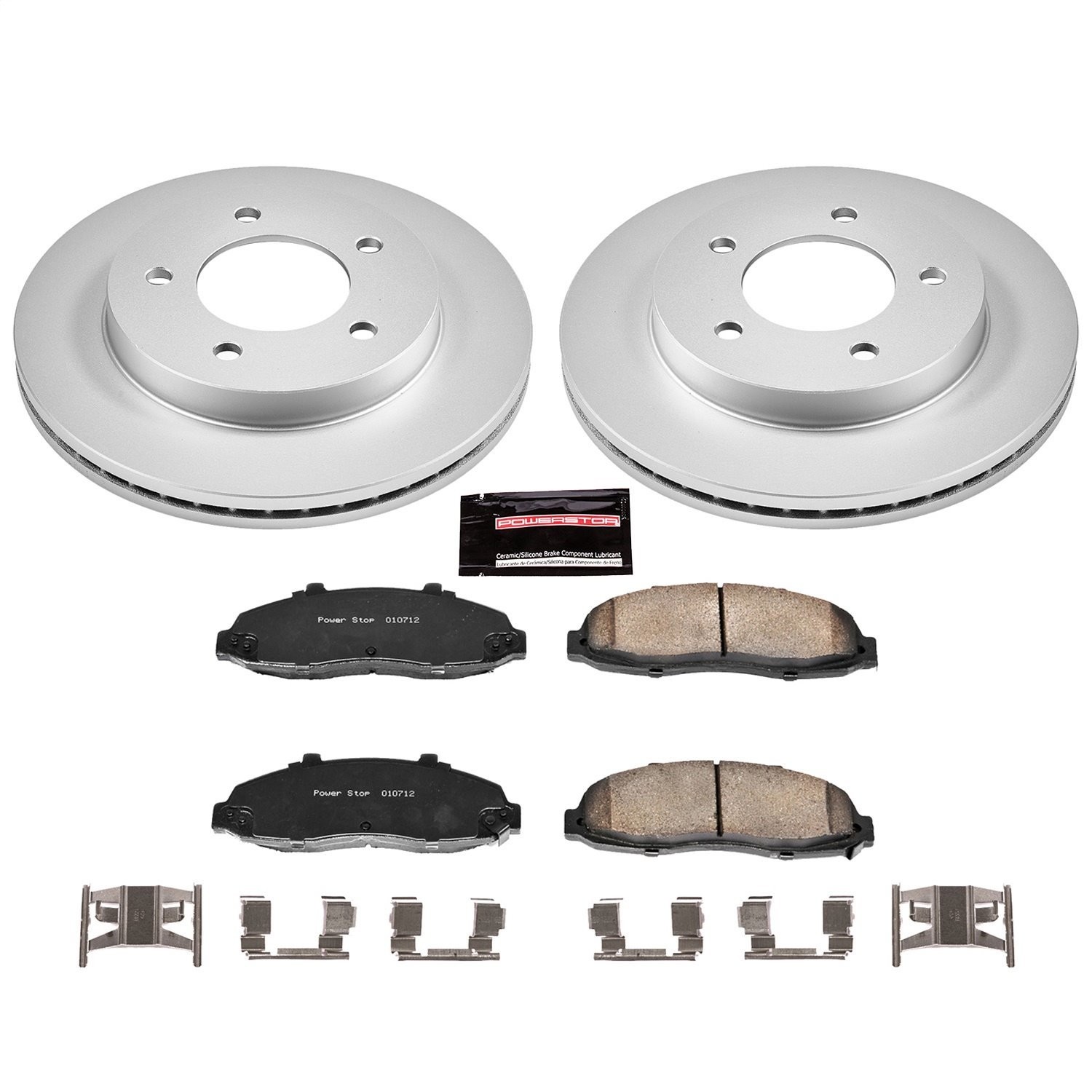 Power Stop CRK1866 Z17 Evolution Brake Kit with Genuine Geomet Coated Rotors And
