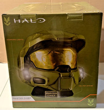 Halo Infinite Master Chief Deluxe Helmet With Stand Working Lights Jazwares New