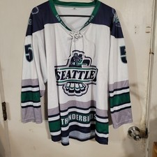 SEATTLE JR THUNDERBIRDS Game Used Worn AHA Hockey HOME Jersey #26 Youth XL