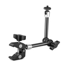 Magic Arm Camera Mount Clamp, 9.8 in Adjustable Articulating Friction Black
