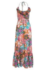 Zimmermann Lola Frill Midi Dress Size 1 AU 10 US 6 BNWT Designer Event Resort