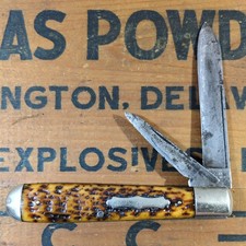 Vintage John Primble USA India Steel Works Bone English Jack Knife