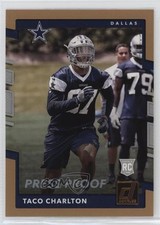 2017 Panini Donruss Rookies Retail Press Proof Bronze Taco Charlton #362 0f6