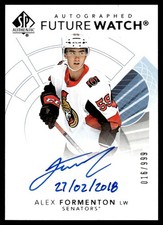 2017-18 SP Authentic Future Watch Autograph Rookie Inscribed Alex Formenton